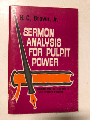 Sermon Analysis for Pulpit Power - Slick Cat Books