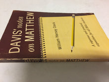 Davis' Notes on Matthew - Slickcatbooks