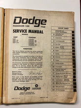 ‘68 Service Manual Dodge Charger Coronet Dart