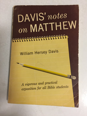 Davis' Notes on Matthew - Slick Cat Books