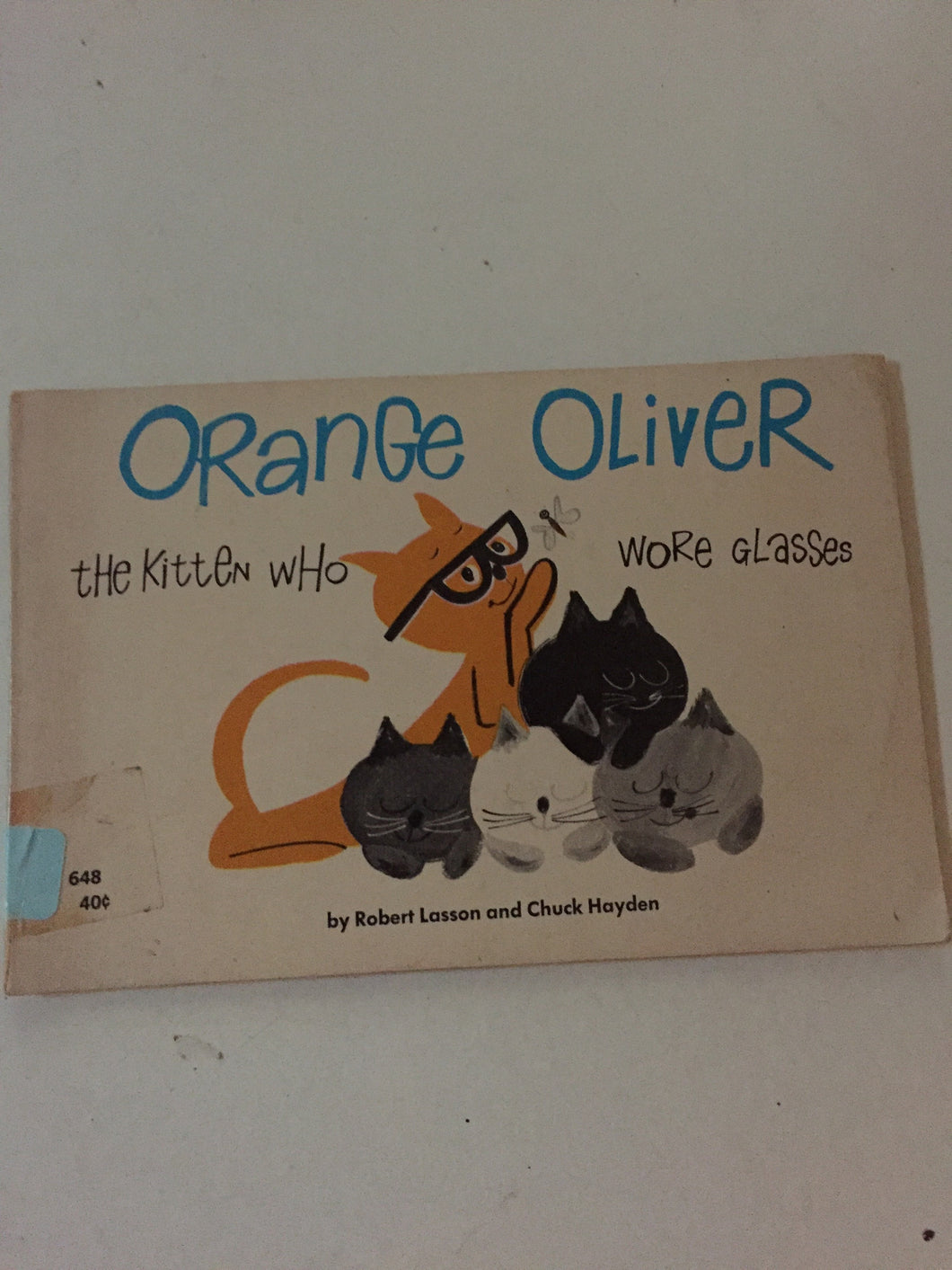 Orange Oliver The Kitten Who Wore Glasses - Slickcatbooks