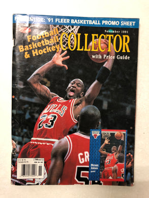 Football Basketball & Hockey Collector November 1991 - Slick Cat Books 