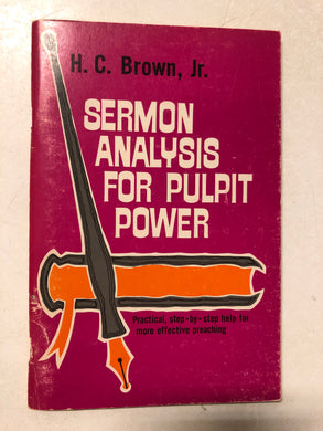Sermon Analysis for Pulpit Power - Slick Cat Books 