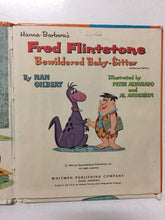 Hanna-Barbera's Fred Flintstone Bewildered Baby-Sitter With Pebbles - Slickcatbooks