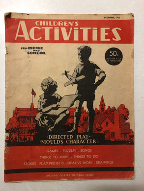 Children’s Activities December 1943 - Slick Cat Books 